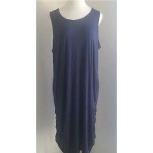 Lane BryantJersey Knit Ruched Sleeveless Dress